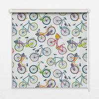INNENROLLO - Fensterrollo - Rollo - 90x140 cm - Fahrräder - Grün, Kunststoff (90/140/0.5cm) - TULUP