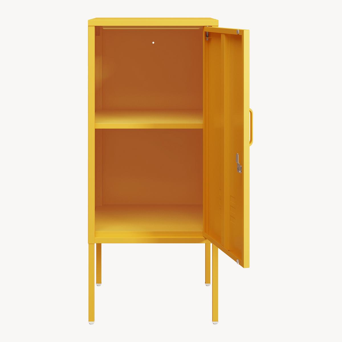 NACHTSCHRANK Hausjärvi - Gelb, Metall (35/82/35cm) - [en.casa]