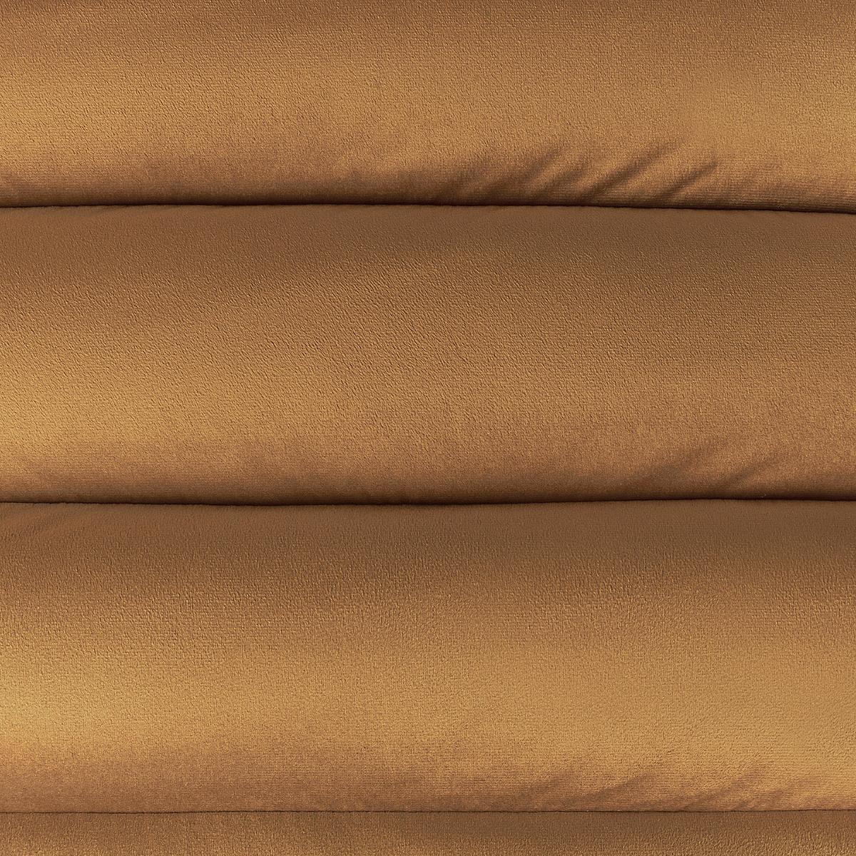 SESSEL Samtstoff Braun Kisa - Dunkelbraun/Braun, Textil (74/84/80cm) - Beliani