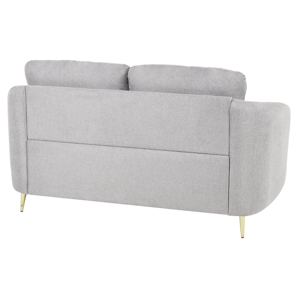 2-SITZER-SOFA Polsterbezug Hellgrau Trosa - Hellgrau, Textil (153/88/86cm) - Beliani