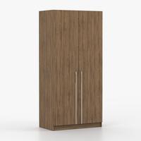 DREHTÜRENSCHRANK ROSA III 2D 100/210/55, 2-türig, Nussbaum - Kaschmir/Nussbaumfarben, Holzwerkstoff (100/210/55cm) - imoebel24