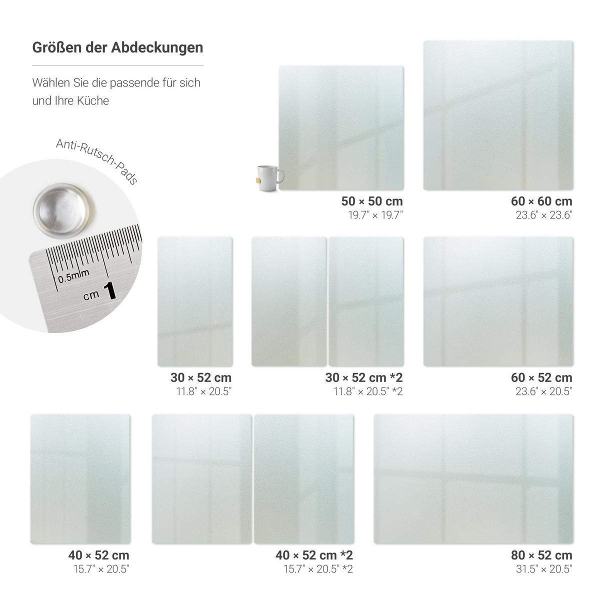 KÜCHENRÜCKWAND Glas 52x30 cm - Transparent, Glas (52/30/0.4cm) - Wallfluent