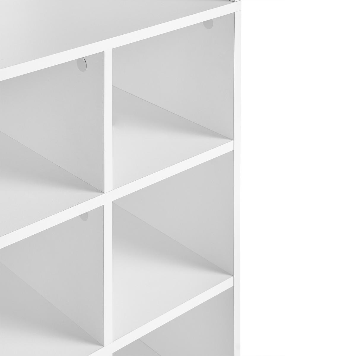 SCHUHSCHRANK Weiß Lajamanu - Weiß, Holzwerkstoff (80/180/30cm) - Beliani