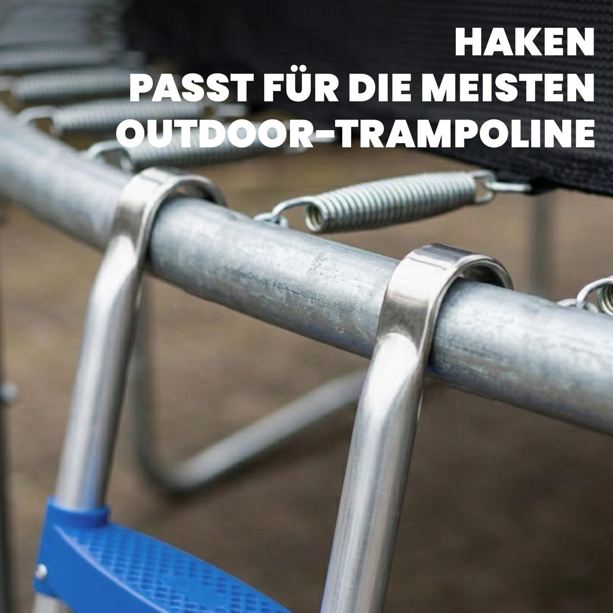 TRAMPOLINLEITER Stahl Kunststoff Blau - Blau, Metall (32/97cm) - SPORTNOW