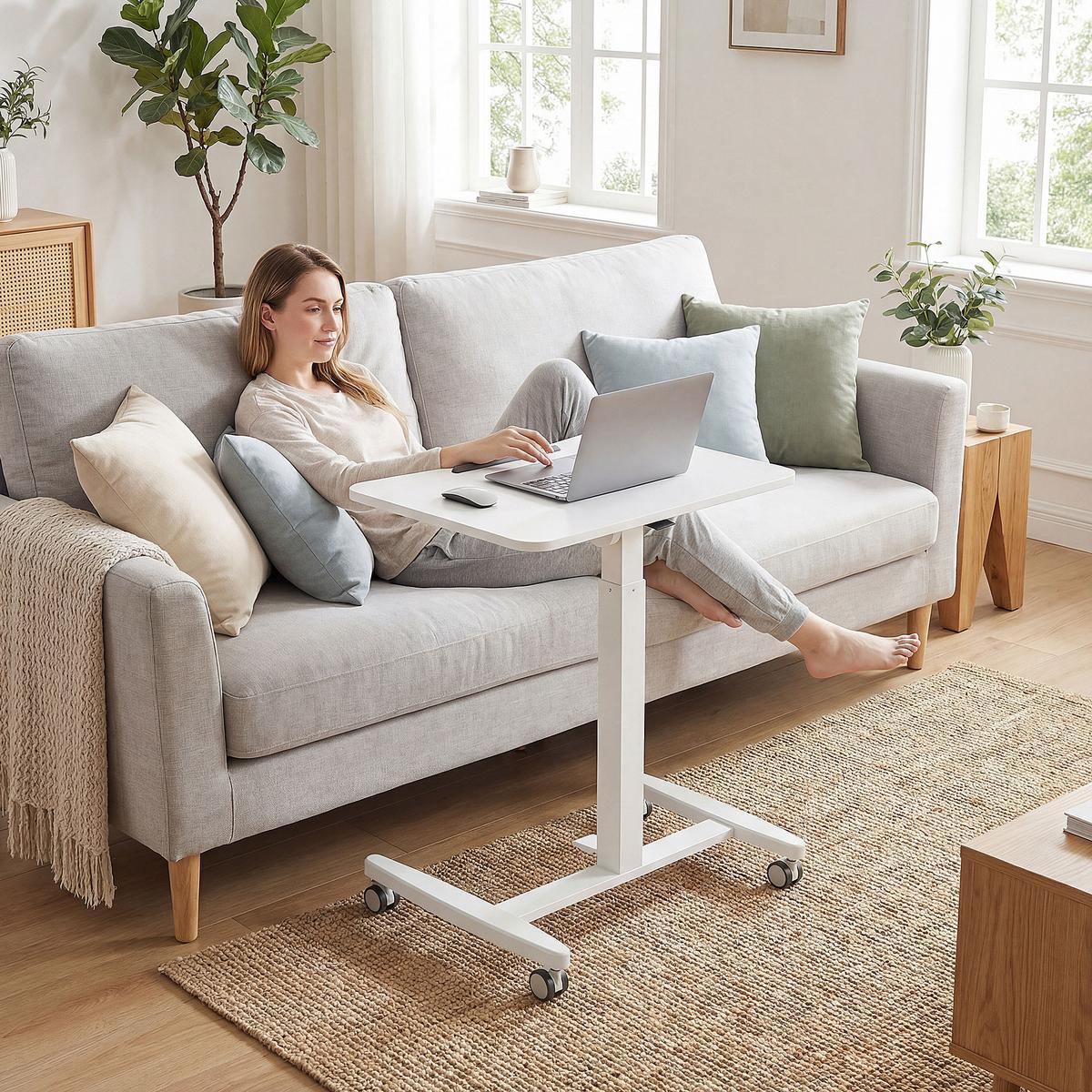 STEHPULT MDF Stahl Weiß - Weiß, Holzwerkstoff/Metall (60.5/52/114cm) - HOMCOM