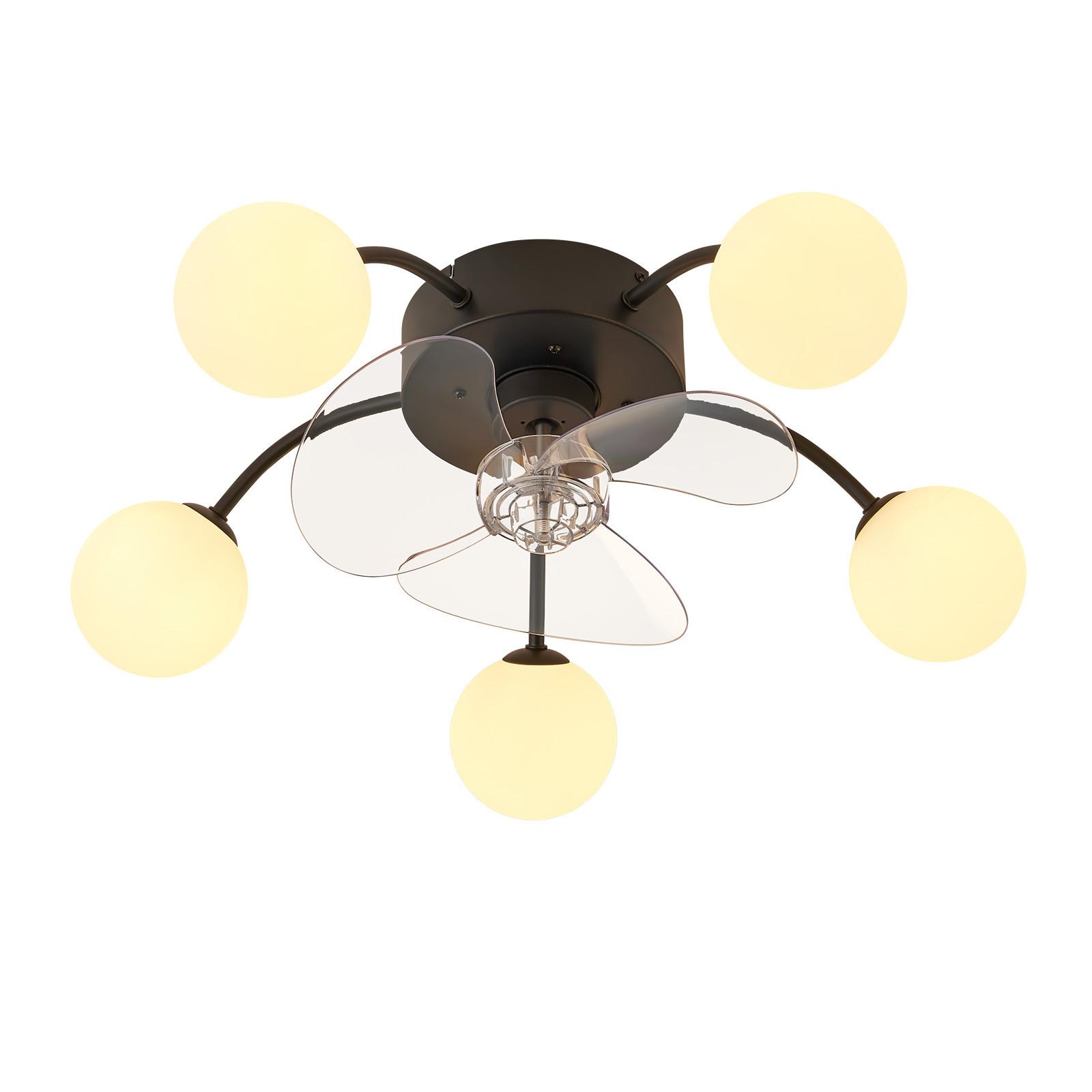 DECKENVENTILATOR Ularen 50/10/17 cm - Schwarz/Weiß, Kunststoff/Metall (50/10/17cm) - ZMH
