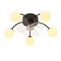 DECKENVENTILATOR Ularen 50/10/17 cm - Schwarz/Weiß, Kunststoff/Metall (50/10/17cm) - ZMH