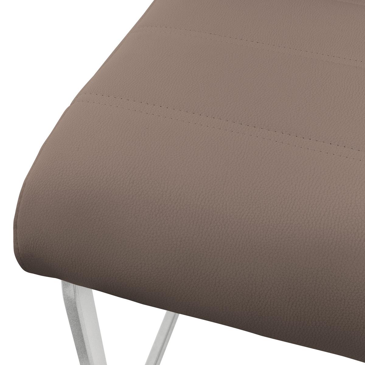 SCHWINGSTUHL 4er Set Braun Kunstleder - Silberfarben/Braun, Metall (40/102/57cm) - ML-DESIGN