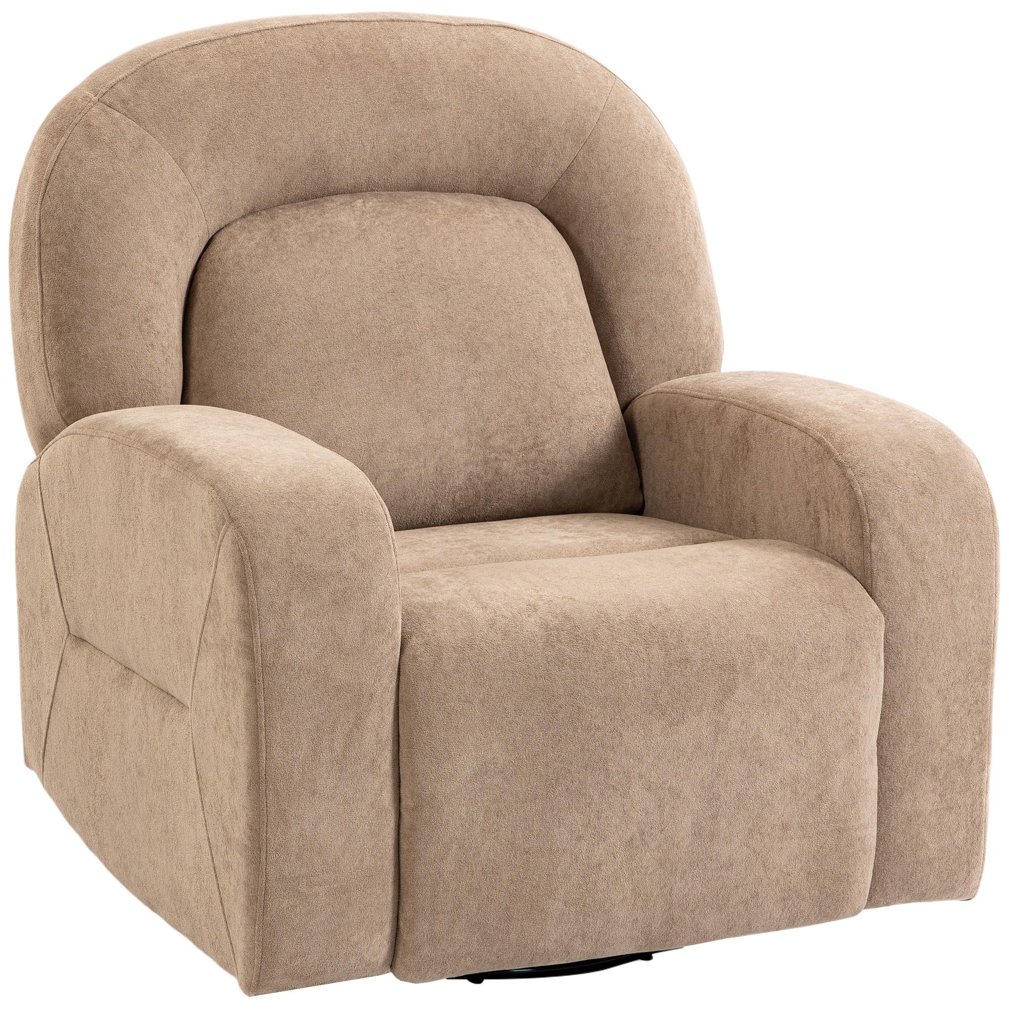 RELAXSESSEL Wolkenweicher Samtstoff Khaki - Schwarz/Braun, Holzwerkstoff/Textil (75/100/93cm) - HOMCOM