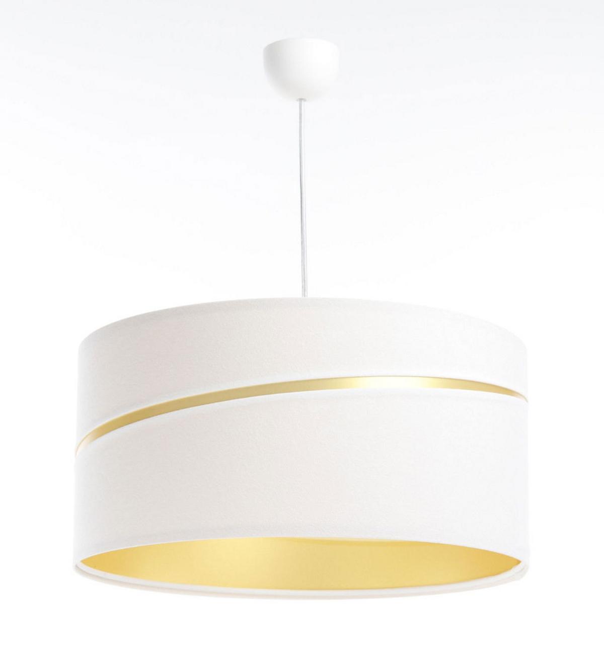 HÄNGELEUCHTE Gold 40/20 cm - Goldfarben/Weiß, Kunststoff (40/0.4/20cm) - ONZENO