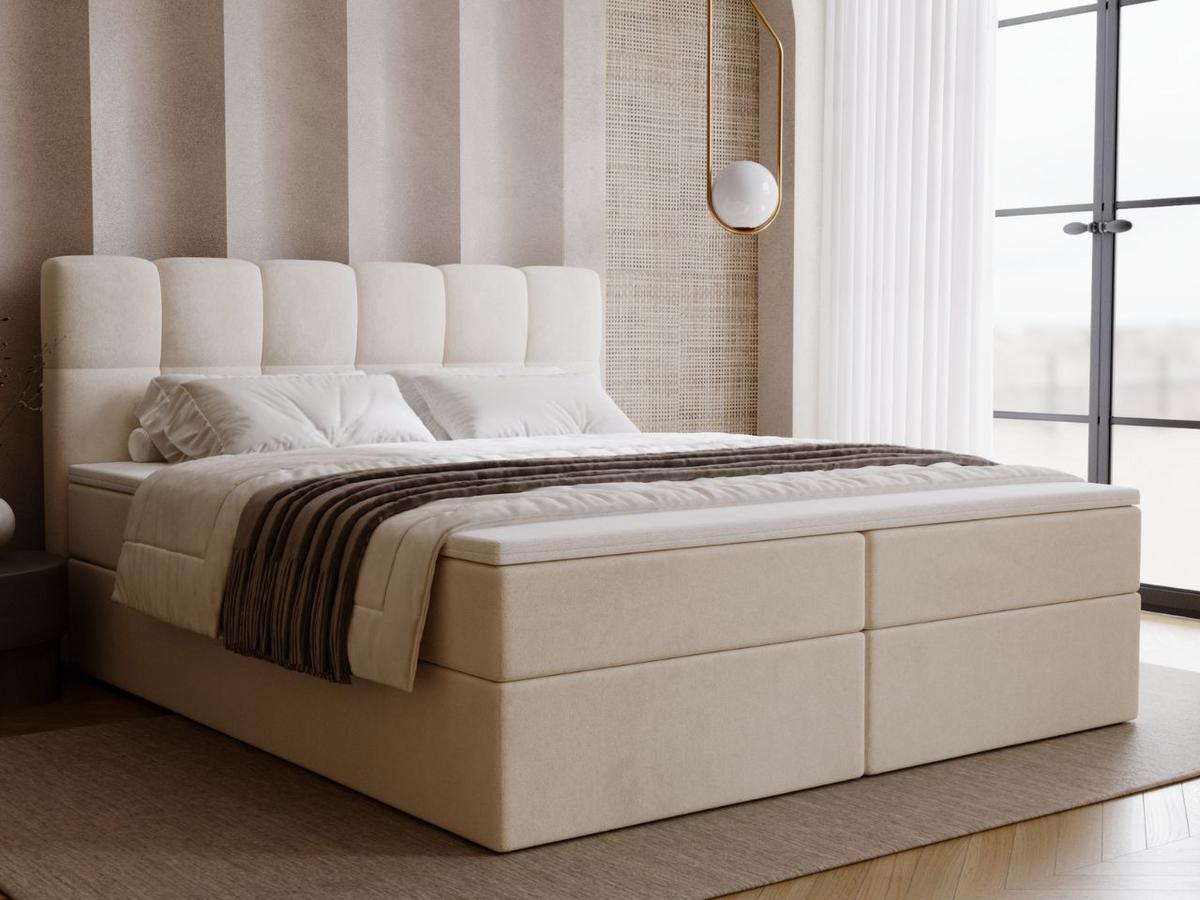 BOXBETT Maison 140x200 Beige - Beige, Holz/Textil (140/200cm) - Graingold