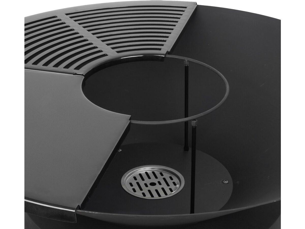 HOLZKOHLENGRILL césar premium Schwarz - Schwarz, Metall (81/127/81cm) - Habitat Garten