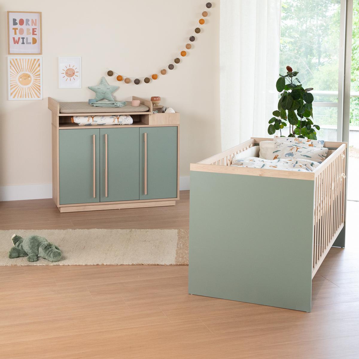 BABYZIMMER Selva 2-teilig - Grün, Holz (1/1/1cm) - Roba