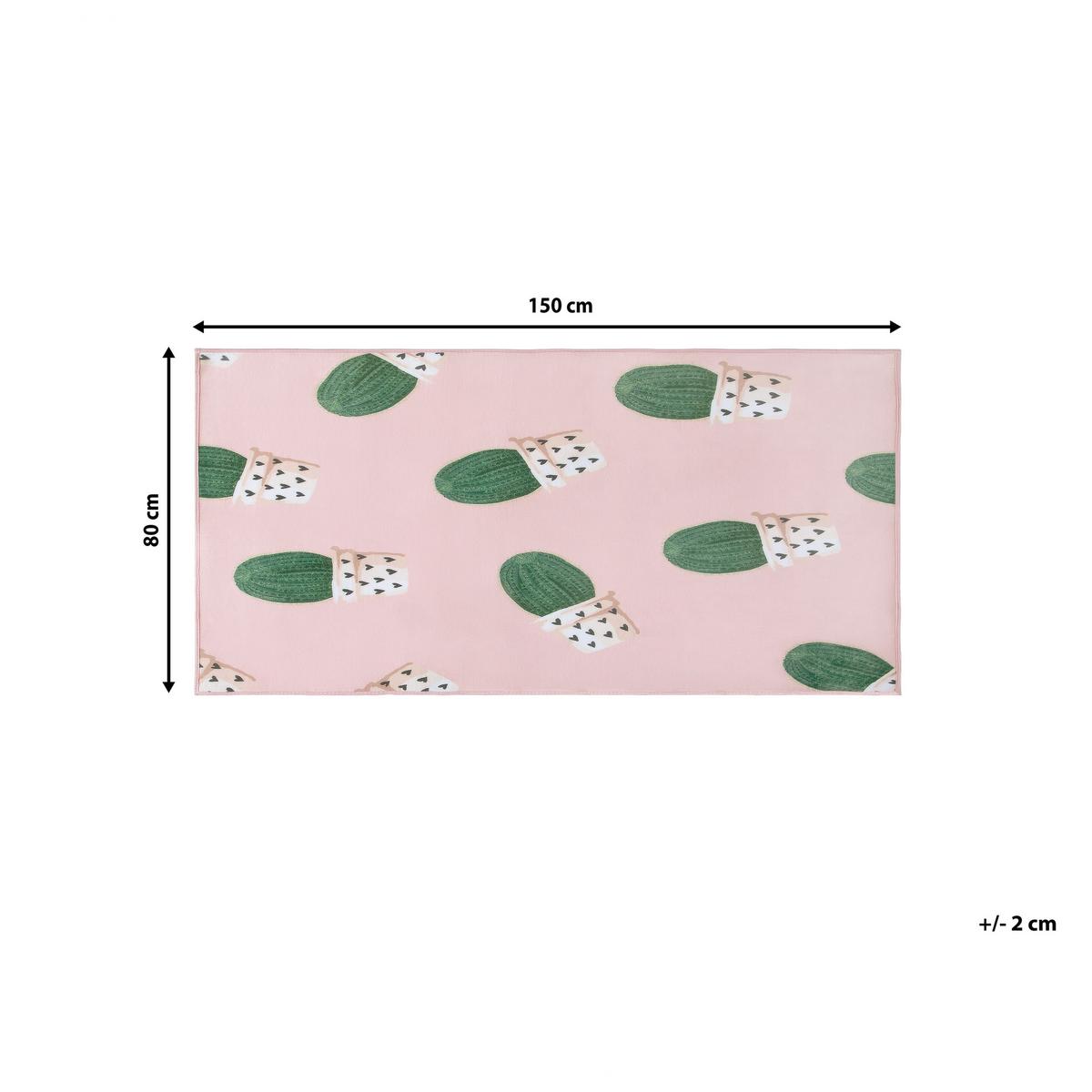 KURZFLOR-KINDERTEPPICH Eldivan 150/80 cm - Pink, Kunststoff (80/150cm) - Beliani