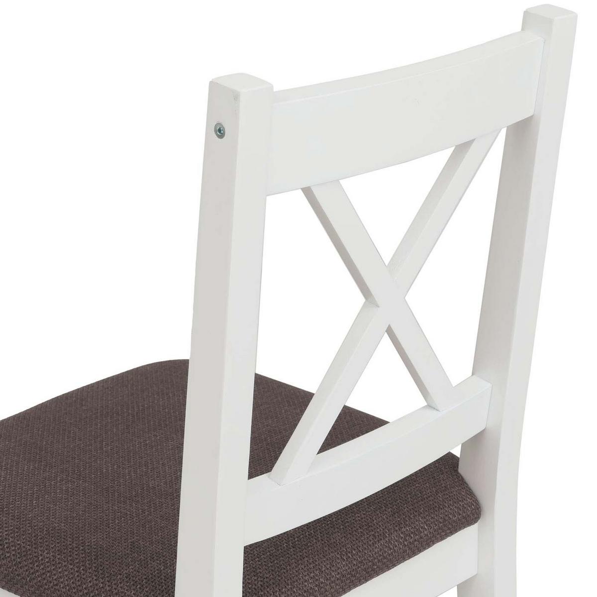 ESSZIMMERSTUHL Weiß, Grau 2er-Set - Weiß/Grau, Holz (43/85/44cm) - MCW