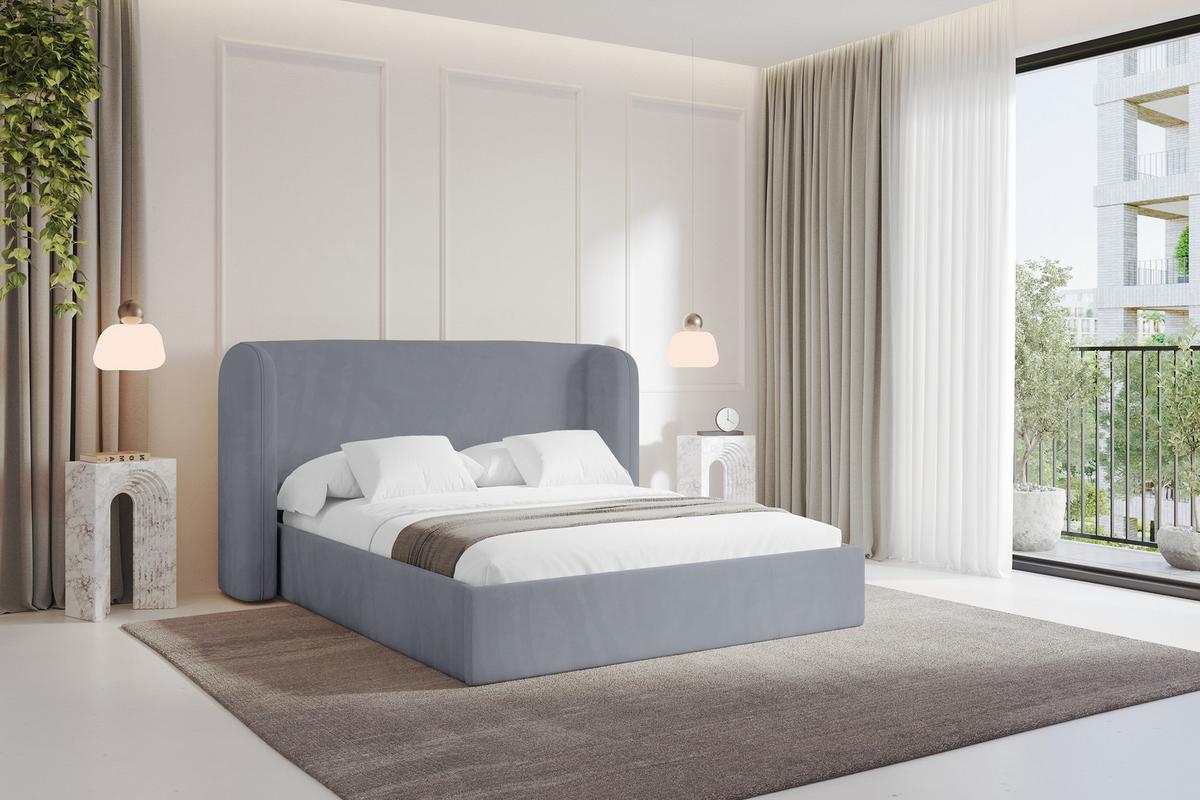 POLSTERBETT mit Bettkasten und Lattenrost, Bett mit Matratze H3/H4 - ESTI 140x200 Grau - Grau, Holzwerkstoff/Textil (140/200cm) - ALTDECOR