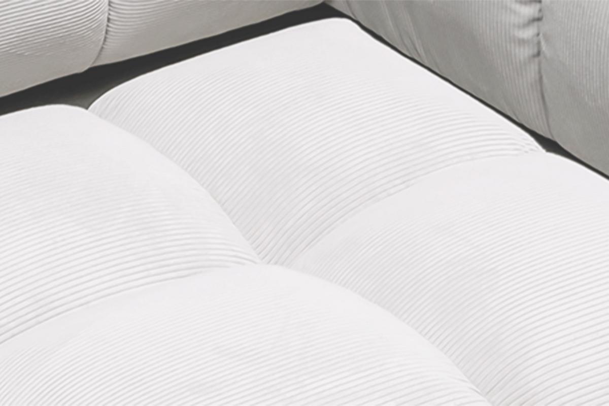 HOCKERBANK VIVIEN Weiß Cord - Weiß, Textil (108/41/73cm) - KAWOLA