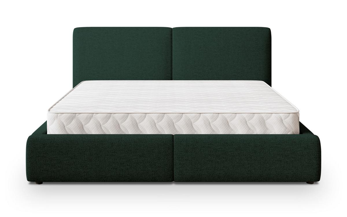 POLSTERBETT FELURO NV 200x200 cm mit Bettkästen - Grün - Grün, Holz/Textil - MASSENO