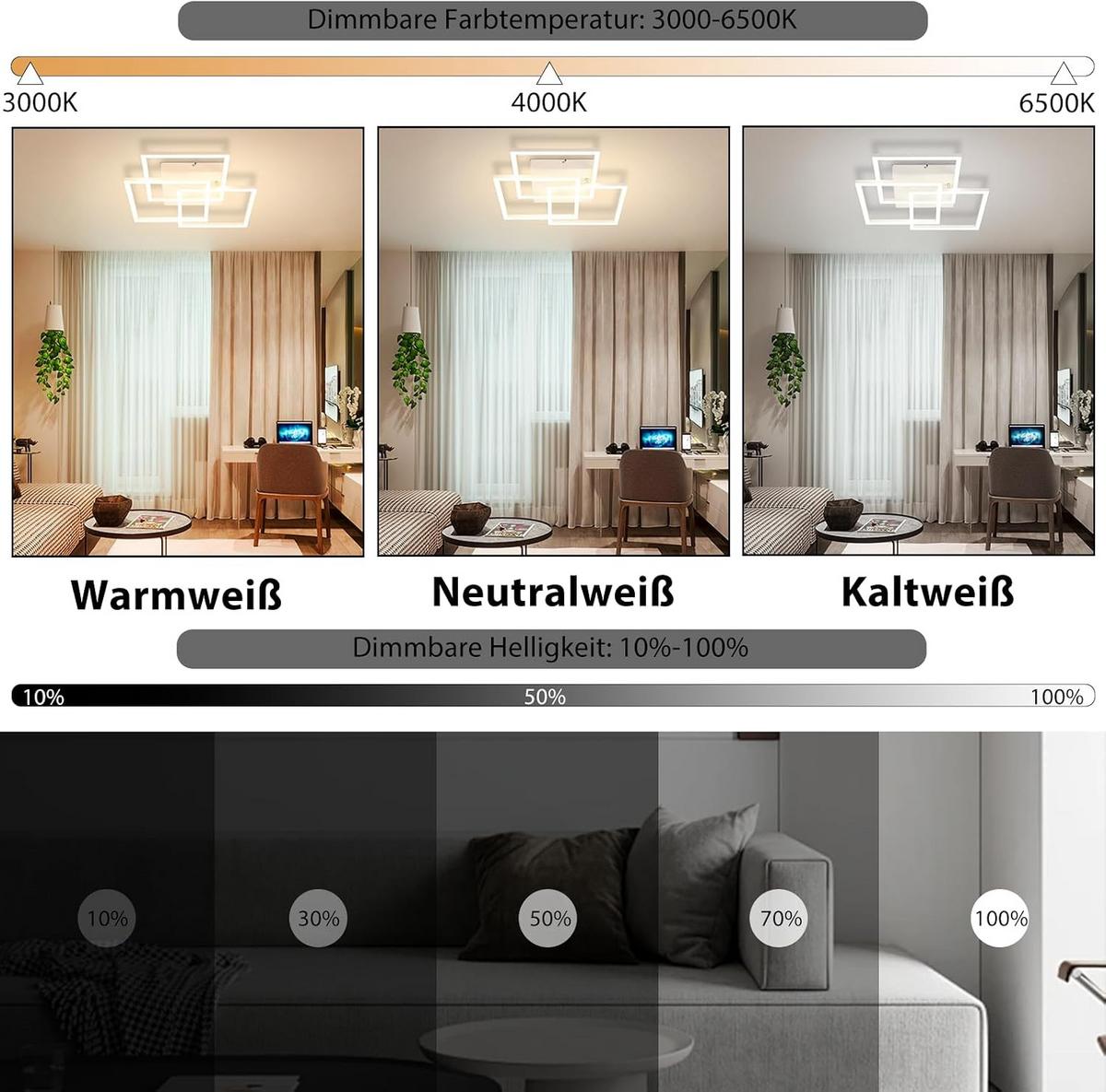 LED-DECKENLEUCHTE Kranzfluch 40.0/9.0/40.0 cm - Weiß, Metall (40/40/9cm) - ZMH