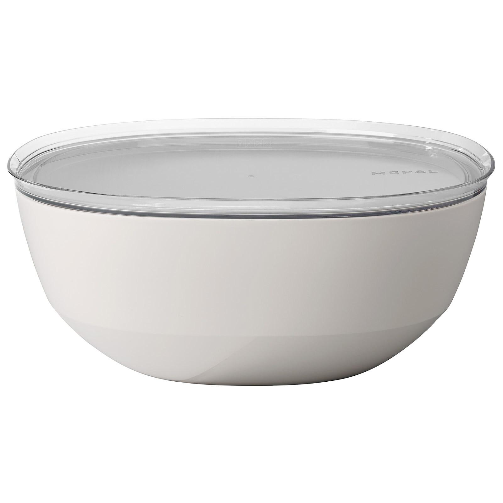 SERVIERSCHALE MIT DECKEL Silueta Nordic White 5000 ml - Weiß, Kunststoff (30.1cm) - Mepal