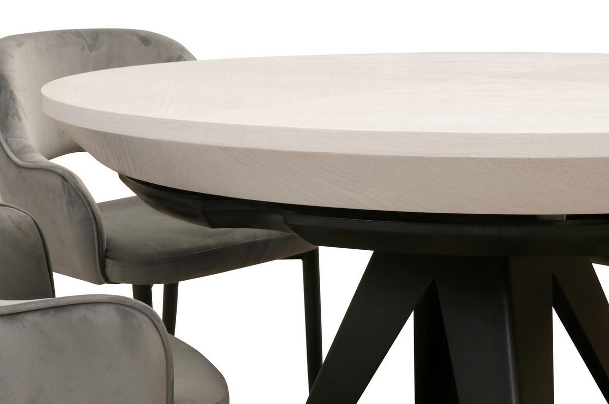 ESSTISCH GLOBO Ausziehbar 130 - 230 / 130 x 76 cm - Schwarz/Weiß, Holz (130/130/76cm) - MASSENO
