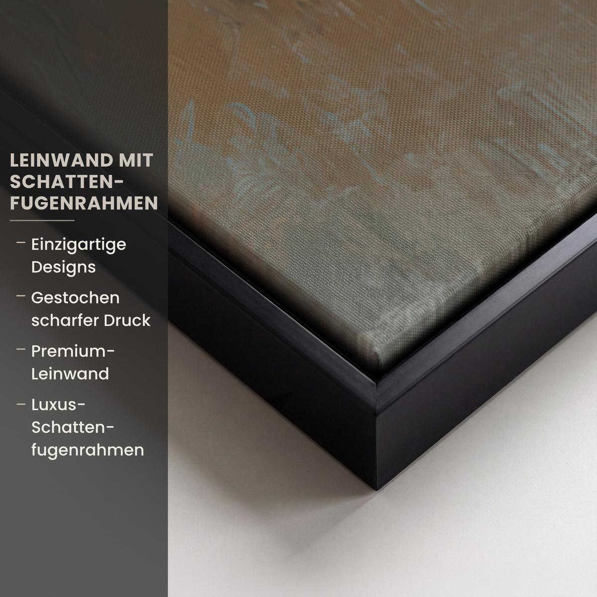 LEINWAND Bilder mit Rahmen - Abstrakt - Kreuz - Hand - Christentum - 60x90 - Hellbraun, Textil (60/90cm) - MuchoWow
