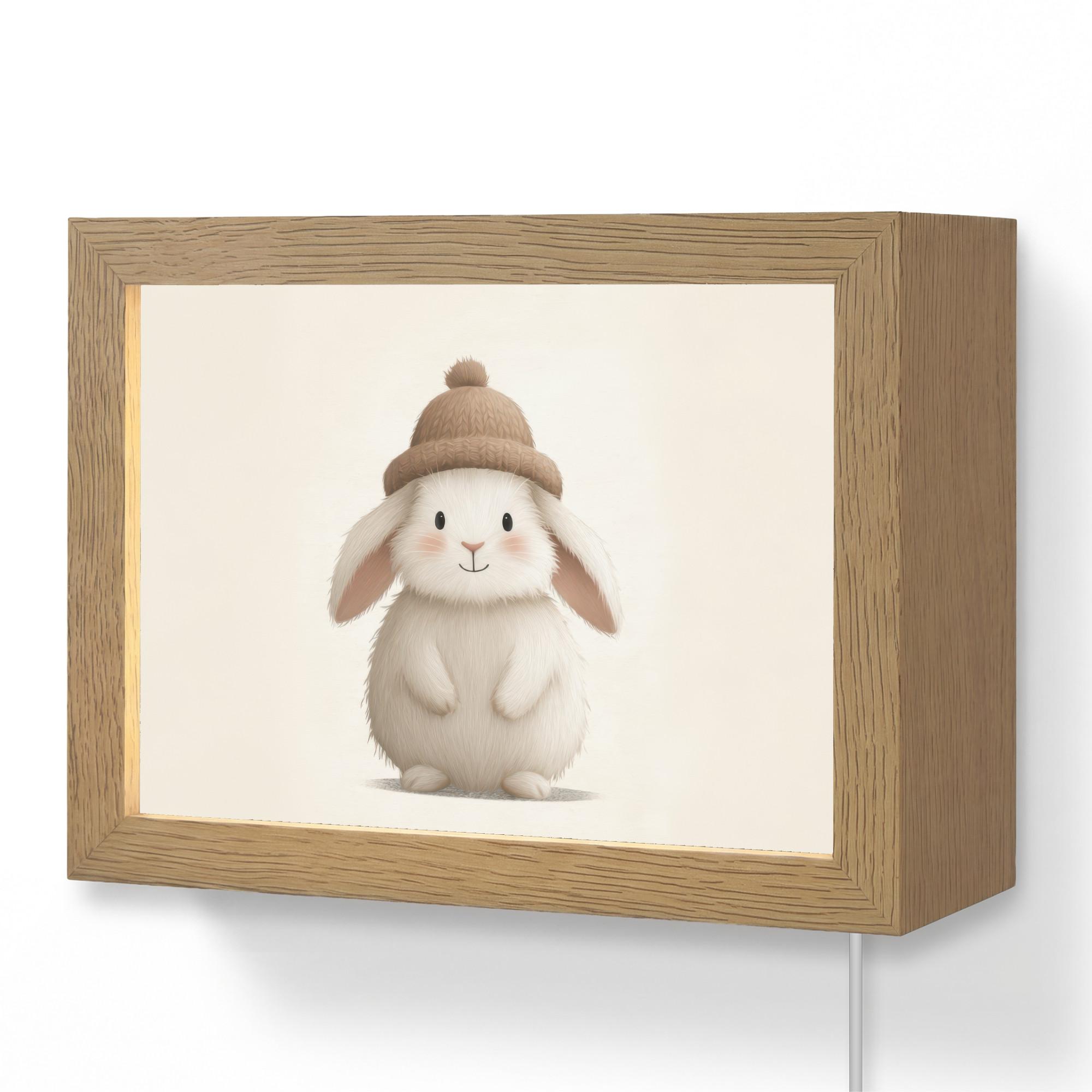 WANDLEUCHTE Kaninchen - Hut - Ohren - Beige 20x15 cm - Creme, Holzwerkstoff (20/15/8cm) - OnlyWow