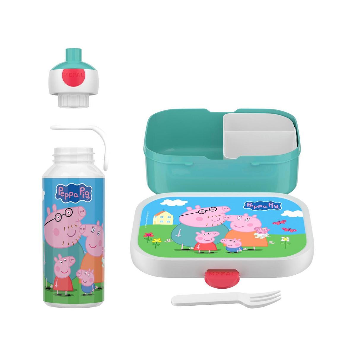 LUNCHSET Campus Peppa Pig 2-tlg. - Pink/Multicolor, Kunststoff (2/2/2cm) - Mepal