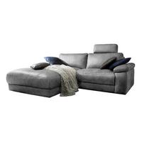 ECKSOFA MOTORISCHER RELAXFUNKTION LOLA Grau Webstoff Relaxfunktion - Schwarz/Grau, Textil (233/178cm) - KAWOLA