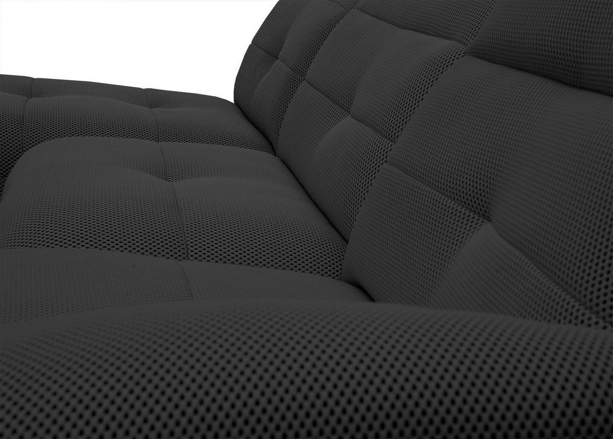 ECKSOFA TRENTO 4-Sitzer, schwarz - Schwarz, Holzwerkstoff/Kunststoff (165/262cm) - Wozimo