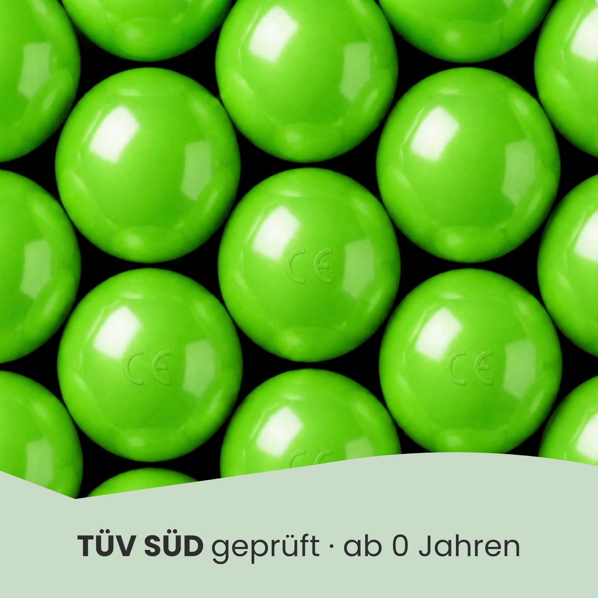 BÄLLEBAD-BÄLLE 50 Stück, Grün, 5.5 cm - Grün, Kunststoff (5.5/5.5/5.5cm) - Littletom