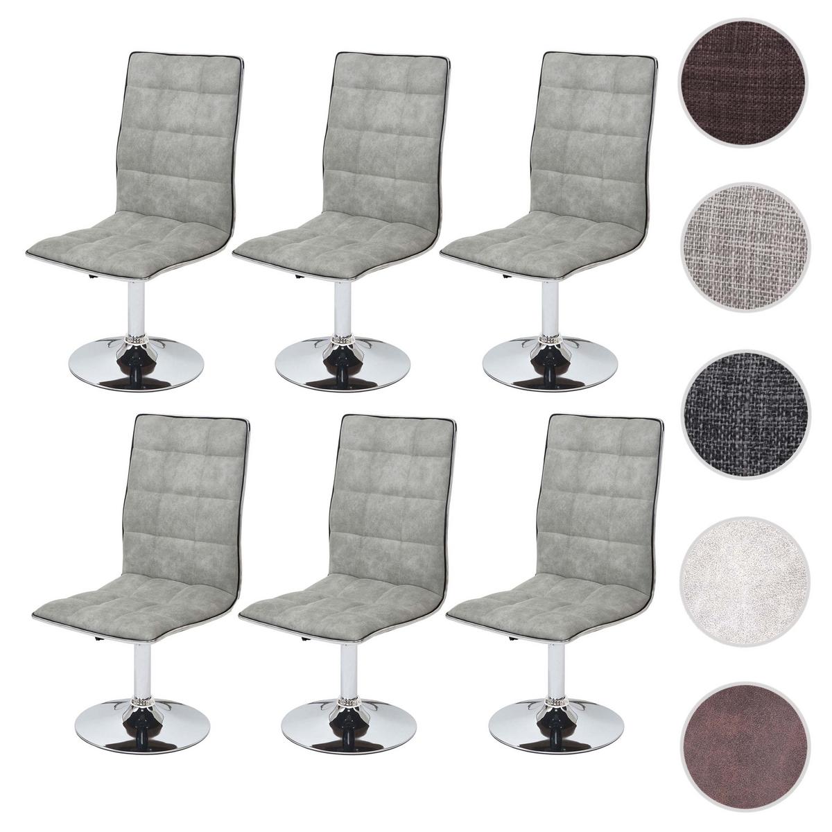 ESSZIMMERSTUHL Beton Dekor 6er-Set - Grau, Textil (43/103/54cm) - MCW