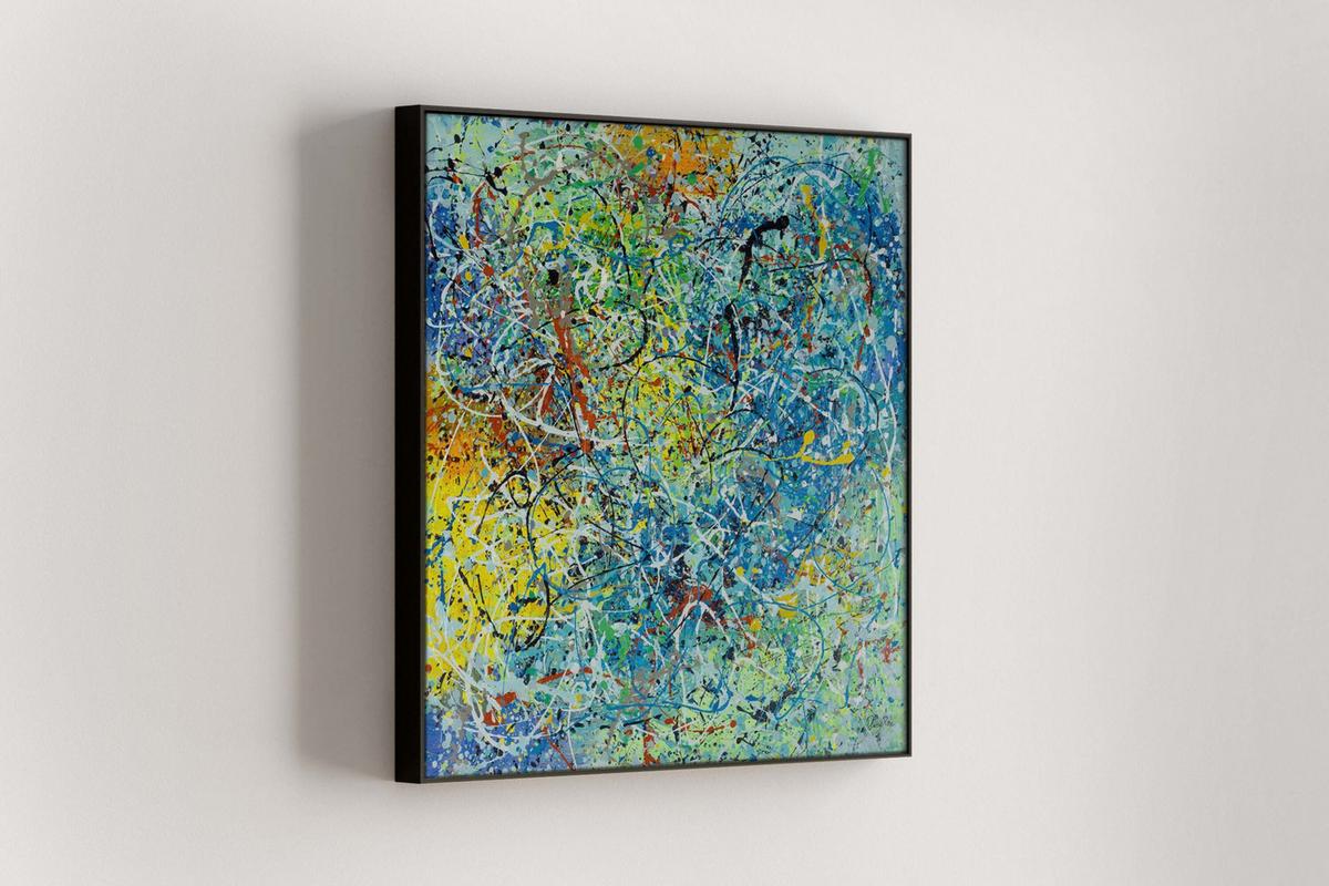 ACRYLBILD HANDGEMALT 80/80 cm - Multicolor, Holz/Textil (80/80cm) - KUNSTLOFT
