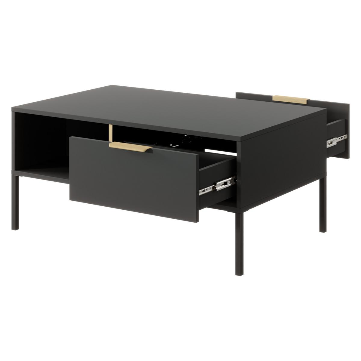 COUCHTISCH LORENZO 96,9/44,4/60 cm Anthrazit - Anthrazit, Holzwerkstoff (60/96.9/44.4cm) - MASSENO