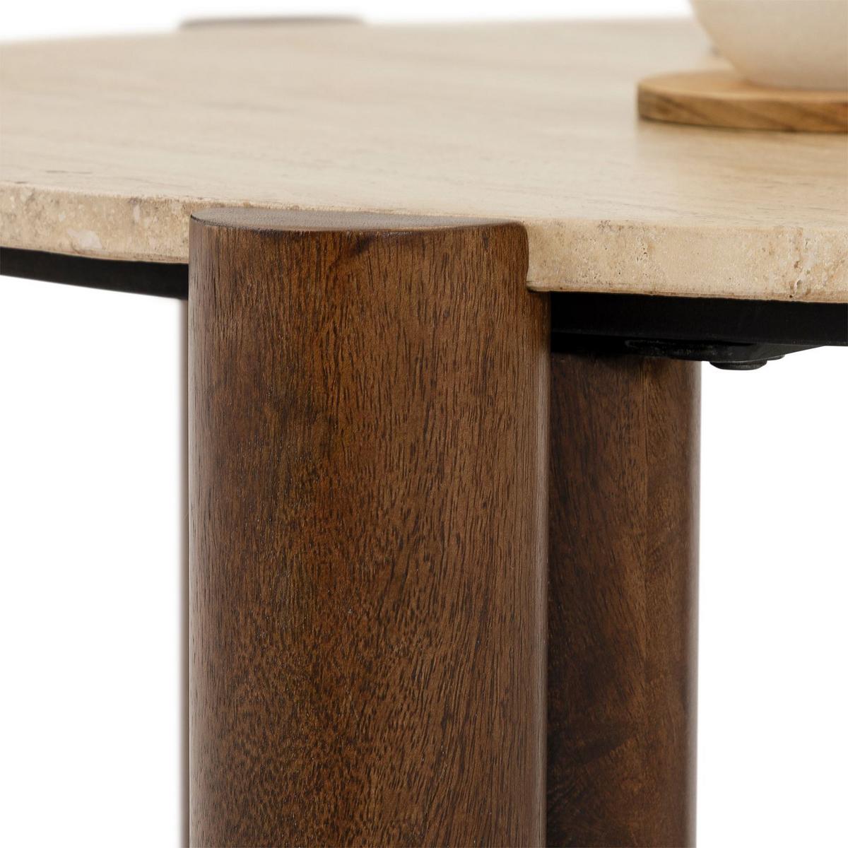 COUCHTISCH TAPTI braun/beige - Beige/Braun, Holz/Naturmaterialen (80/80/35cm) - IDIMEX