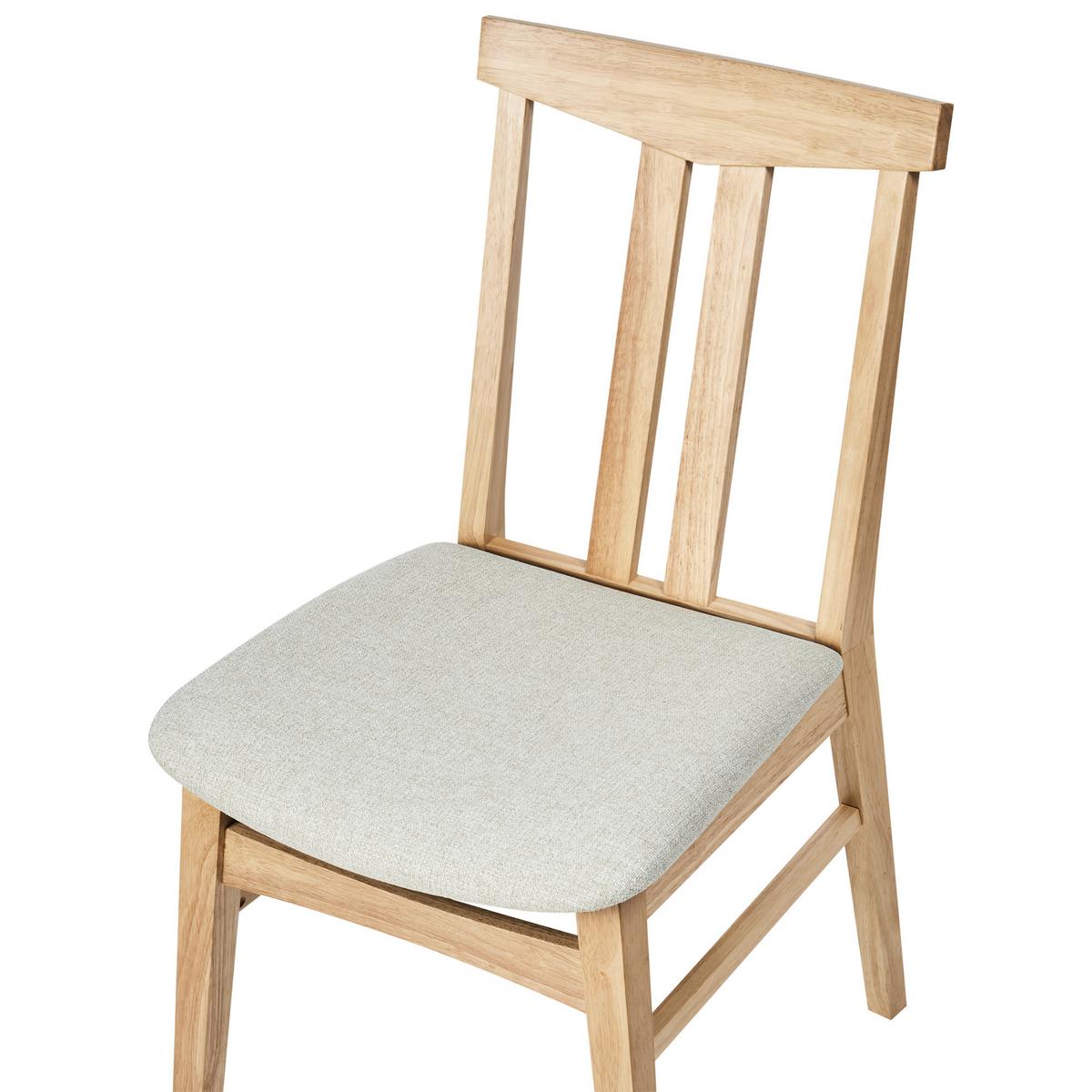 ESSZIMMERSTUHL 2er-Set Hellbeige Avalon - Beige/Braun, Holz (47/86/58cm) - Beliani