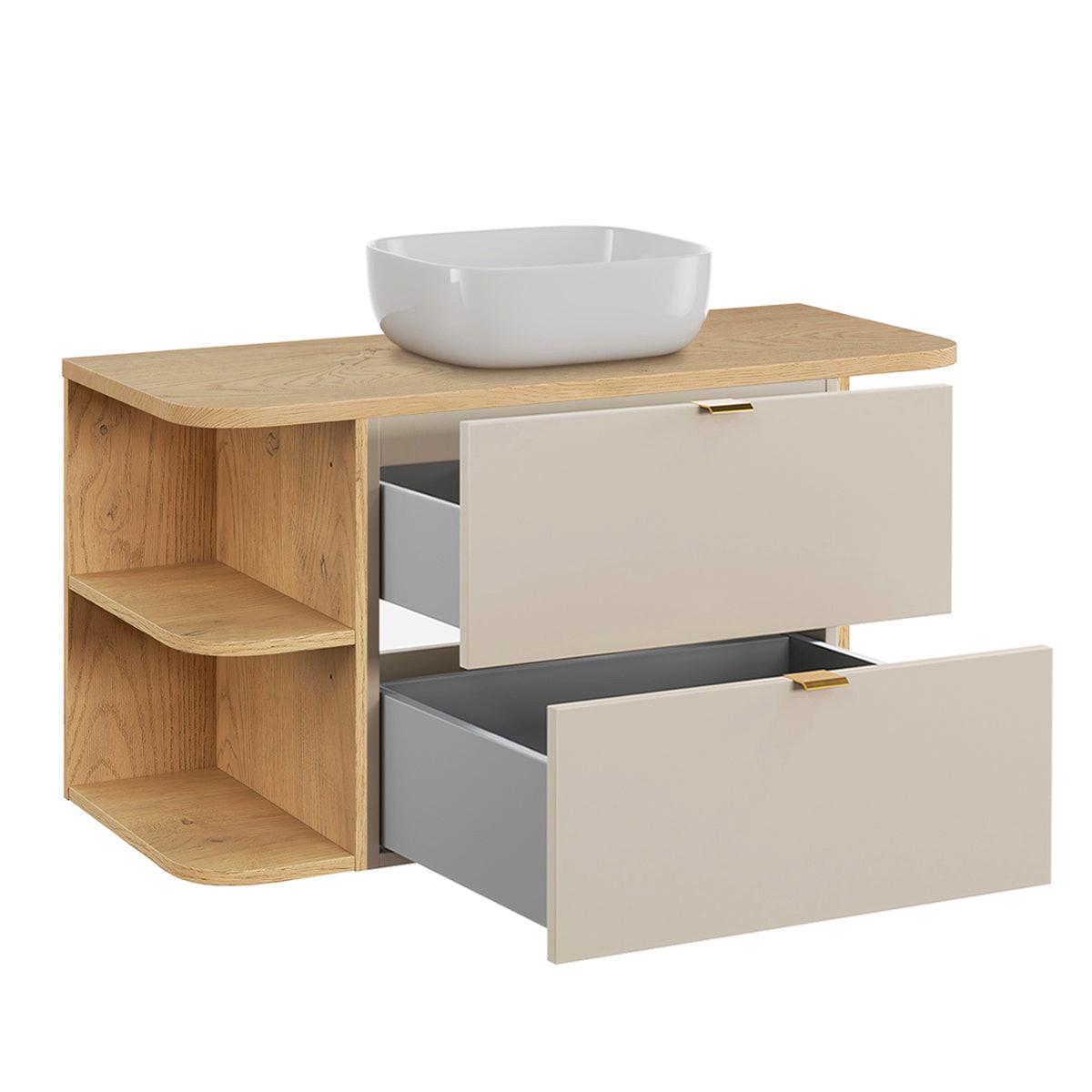 WASCHTISCH 100.4cm Azel Kaschmir - Beige, Holzwerkstoff (100.4/52/46cm) - Petits-meubles