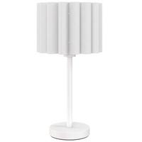 TISCHLAMPE mit Wellen-Lampenschirm exkl. Glühbirne 25 cm - Weiß, Kunststoff (25/25/48.5cm) - HOMCOM