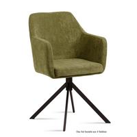 ARMLEHNSTUHL (4er-Set) Dulcy 57x87x60 Schwarz/Olivgrün - Schwarz/Olivgrün, Kunststoff (60/87/57cm) - 58aufmkessel