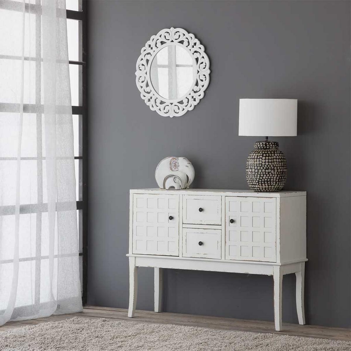 KONSOLE weiß 108x36x82cm - Weiß, Holz (36/108/82cm) - Wanderlust