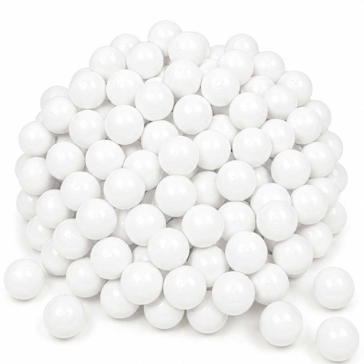 BÄLLEBAD-BÄLLE 50 Stück, Weiß, 5.5 cm - Weiß, Kunststoff (5.5/5.5/5.5cm) - Littletom