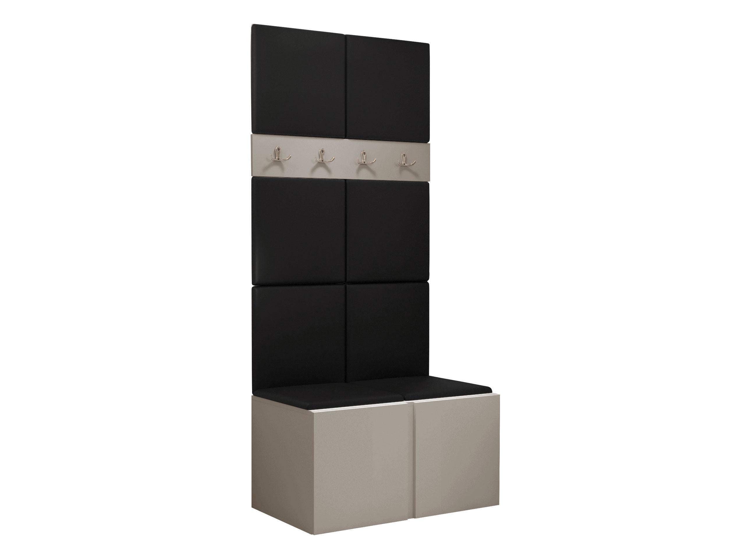 GARDEROBEN-SET Orion IV - Kaschmir/Schwarz, Holzwerkstoff/Kunststoff (84/186/46cm) - MIRJAN24