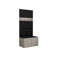 GARDEROBEN-SET Orion IV - Kaschmir/Schwarz, Holzwerkstoff/Kunststoff (84/186/46cm) - MIRJAN24