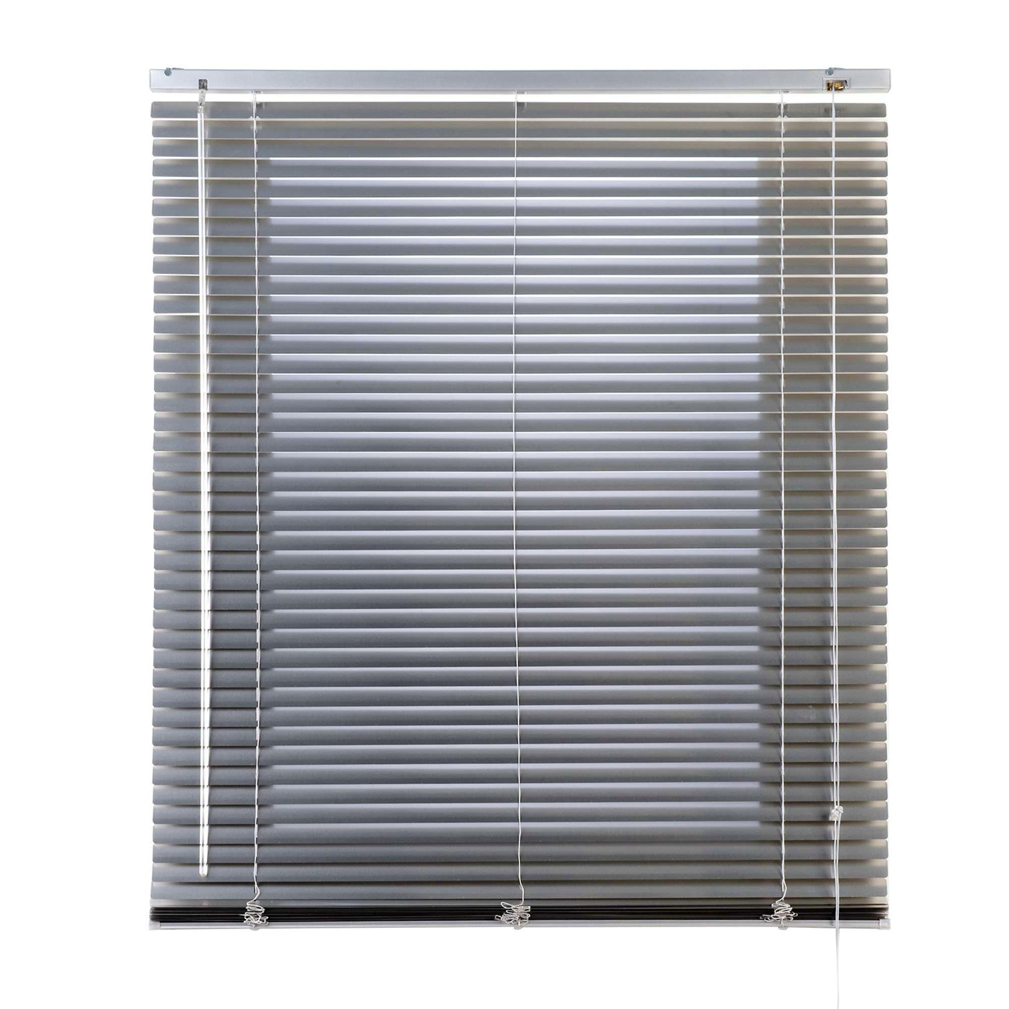 JALOUSIE venetianische mit Silber Zugschnu 105x160 - Silberfarben, Metall (105cm) - STORESDECO