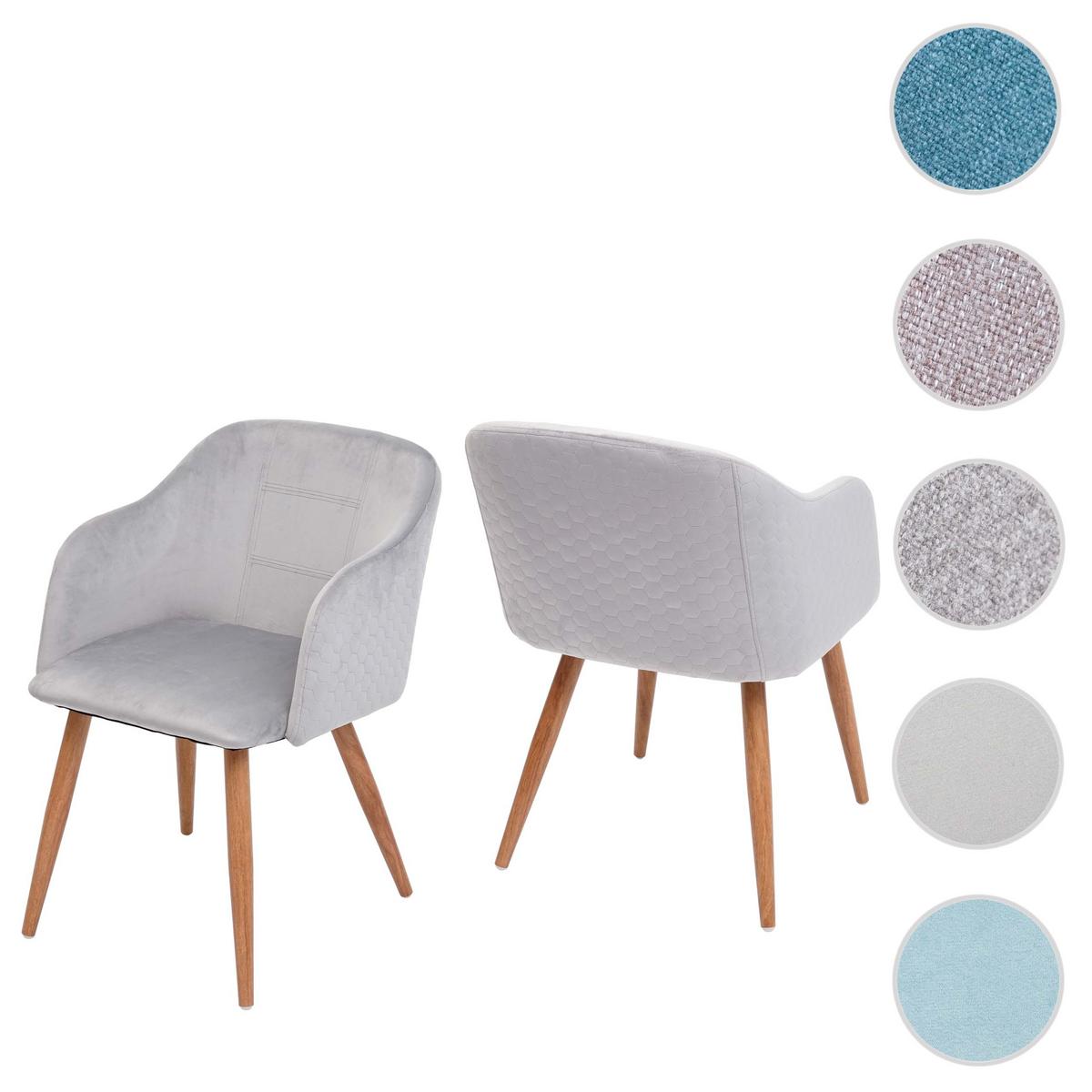 ESSZIMMERSTUHL Hellgrau 2er-Set - Hellgrau, Textil (53/78/60cm) - MCW