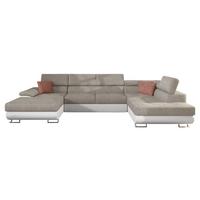 WOHNLANDSCHAFT Cotere Bis, Seite: Rechts - Beige, Holz (345/91/202cm) - MIRJAN24