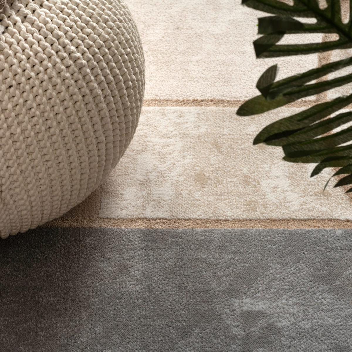 KURZFLORTEPPICH, abstrakt, aus Polypropylen, Florhöhe 11 mm, Grau, 80 x 300 cm - Grau, Textil (80/300cm) - KADIMA DESIGN