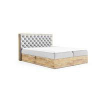BOXBETT Diona überlänge Faro - Hellgrau, Holzwerkstoff/Textil (140/220cm) - Fun Möbel