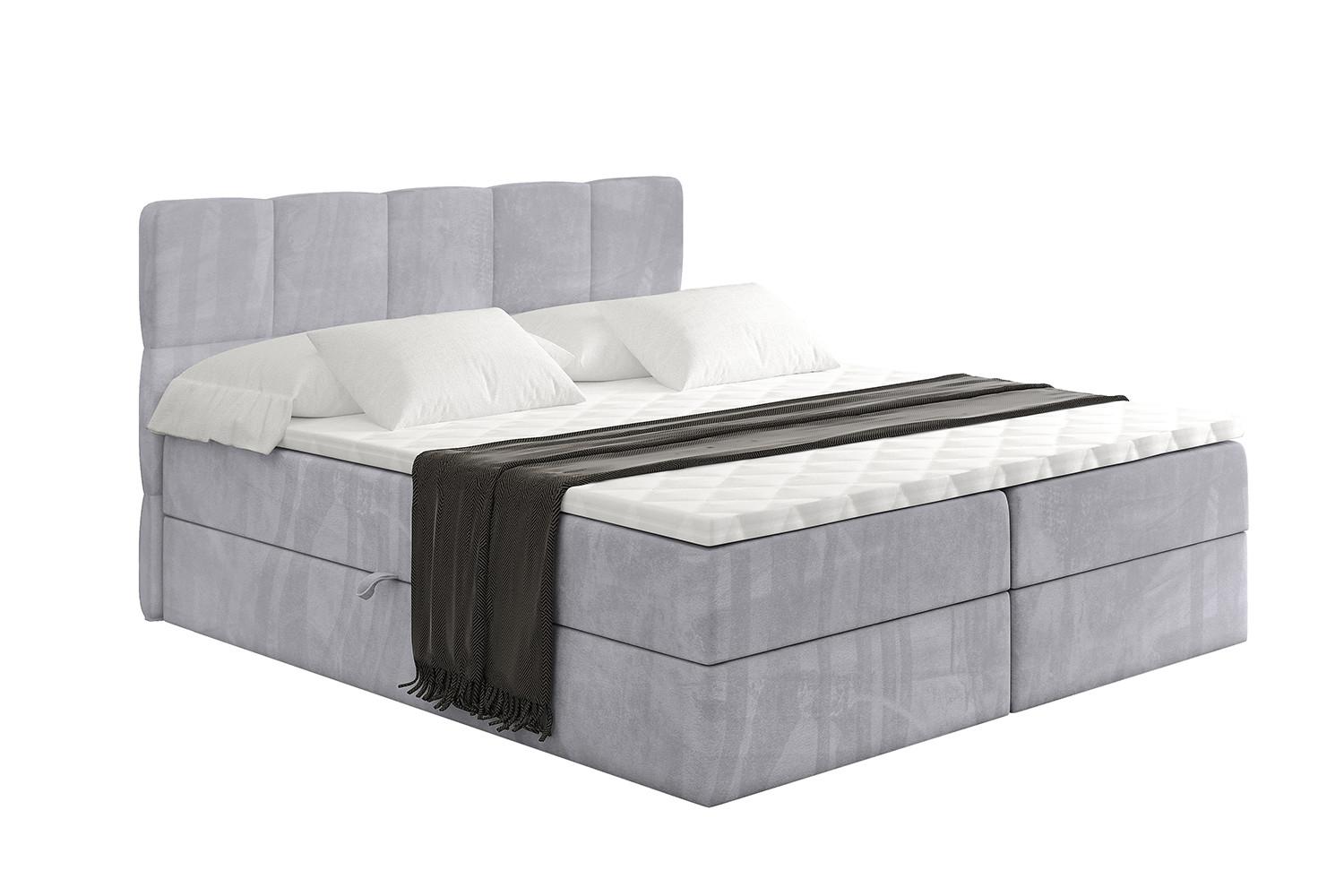 BOXBETT mit Matratze H3 und Lattenrost - LIRO - 200x200 - Grau Monolith - Grau, Holzwerkstoff/Kunststoff (200/200cm) - ALTDECOR