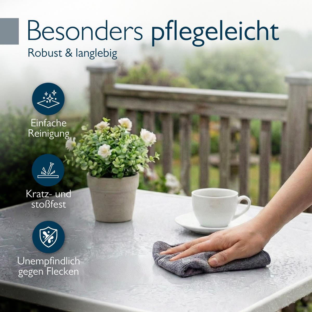 BISTROTISCH Bistroni WP 60x60cmxH70cm Weiß - Weiß, Holzwerkstoff/Metall (60/60/70cm) - Beautissu 